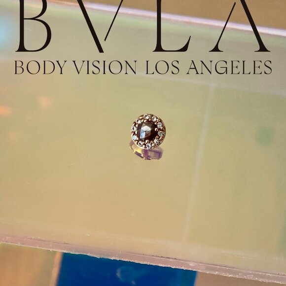 BVLA Altura - Threaded 5.5mm End in Solid 14k Rose Gold Zawadi Sapphire Diamonds - Picture 9 of 9